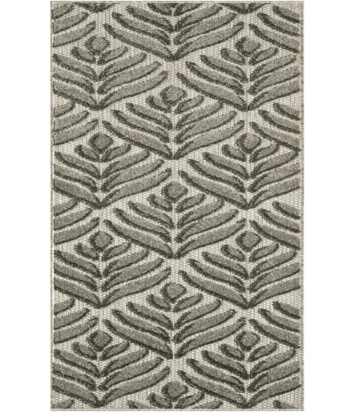 Nourison Aloha Charcoal ALH35 2 ft. X 6 ft. Rectangle Rug