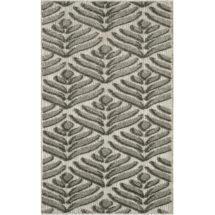 Nourison Aloha Charcoal ALH35 2 ft. X 6 ft. Rectangle Rug