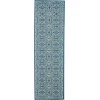 Nourison Home Jubilant JUB06 Ivory Blue 2 ft. 3 in. X 7 ft. 3 in. Area Rug
