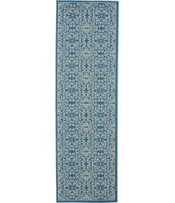Nourison Home Jubilant JUB06 Ivory Blue 2 ft. 3 in. X 7 ft. 3 in. Area Rug