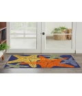 Nourison Aloha Blue Multicolor ALH28 2 ft. 8 in. X 4 ft. Rectangle Rug