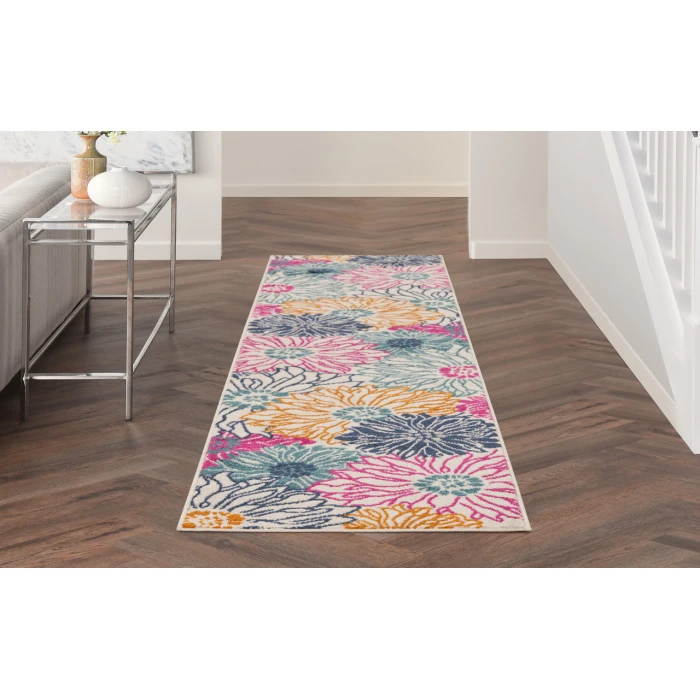 Nourison Passion Ivory/Multi PSN17 2 ft. 2 in. X 10 ft. Rectangle Rug