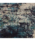 Nourison Celestial Runner Area Rug CES02-Ivory/Teal Blue