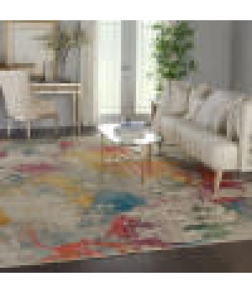 Nourison Celestial Area Rug CES12-Ivory/Multicolor