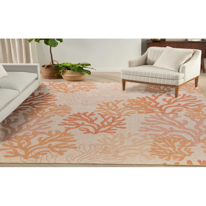 Nourison Garden Oasis Coral GOA05 9 ft. X 12 ft. Rectangle Rug