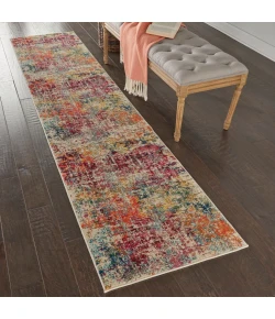 Nourison Home Celestial CES13 Pink Multicolor 2 ft. 2 in. X 10 ft. Area Rug