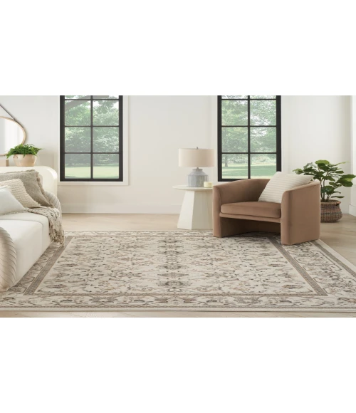 Nourison Serenity Home Ivory Mocha SRH02 7 ft. 10 in. X 9 ft. 10 in. Rectangle Rug