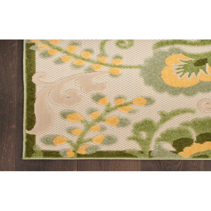 Nourison Aloha Ivory Green ALH17 2 ft. 3 in. X 8 ft. Rectangle Rug