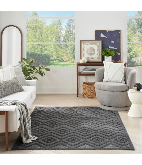 Nourison Versatile Area Rug NRV01 Charcoal/Black