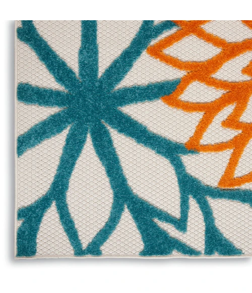 Nourison Aloha Area Rug ALH05 Turquoise Multicolor