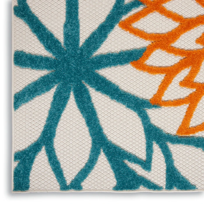 Nourison Aloha Area Rug ALH05 Turquoise Multicolor