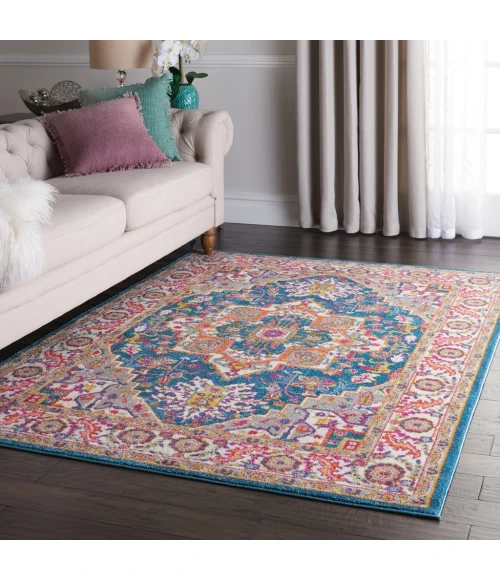 Nourison Passion Area Rug PSN20-Teal Multicolor