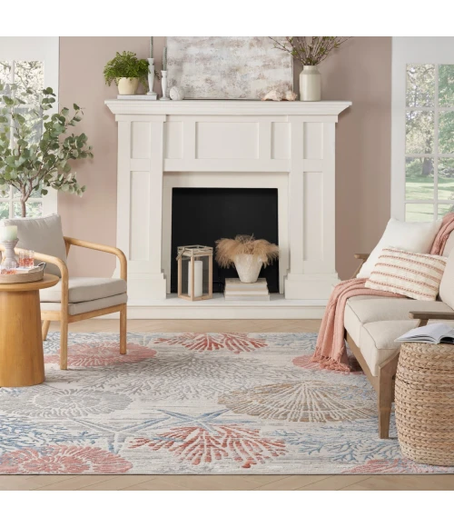 Nourison Seaside Multicolor SDS04 10 ft. X 14 ft. Rect. Rug