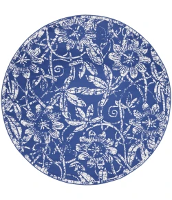 Nourison Home Whimsicle WHS05 Navy 8 ft. Round Area Rug