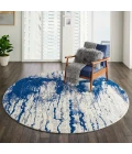Nourison Twilight Round Area Rug TWI29 Ivory Blue 8' Round