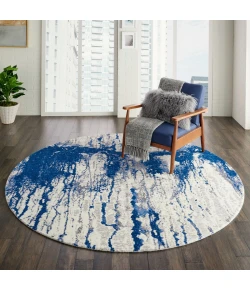 Nourison Home Twilight TWI29 Ivory Blue 8 ft. Round Area Rug