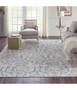 Nourison Home Jubilant JUB09 Ivory Blue 7 ft. 10 in. X 9 ft. 10 in. Area Rug