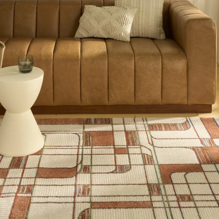 Nourison Nordic Ivory Rust NRC17 10ft. x 14ft. Rect. Rug