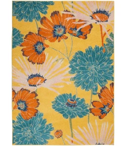 Nourison Home Allur ALR06 Yellow Multicolor 5 ft. 3 in. X 7 ft. 3 in. Area Rug