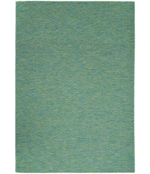 Nourison Washable Solutions Blue/Green WSL01 4 ft. X 6 ft. Rect. Rug