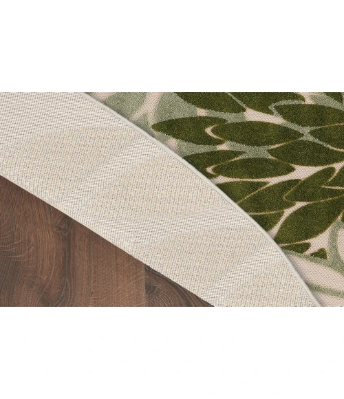 Nourison Aloha Ivory Green ALH05 5 ft. 3 in. Round Rug