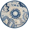 Nourison Home Aloha ALH25 Blue Grey 4 ft. Round Area Rug
