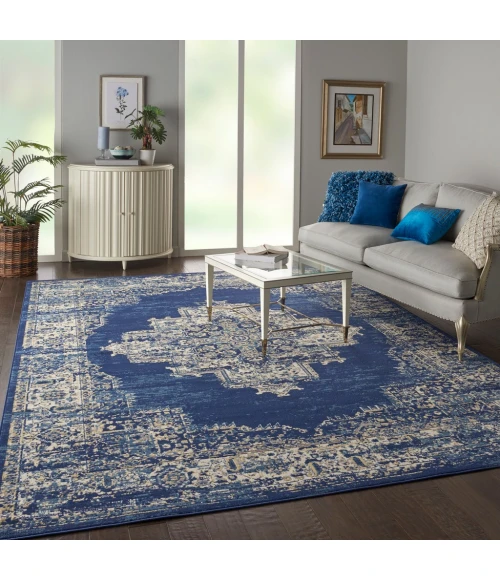 Nourison Grafix Area Rug GRF14-Navy Blue