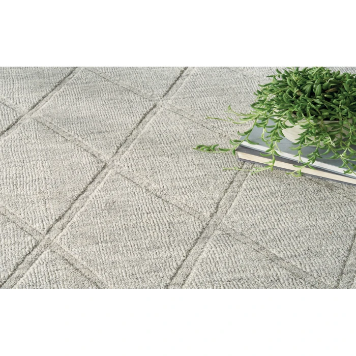 Nourison Wool Haven Grey WOH01 5 ft. 3 in. X 7 ft. 3 in. Rectangle Rug