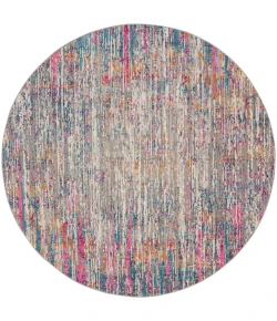 Nourison Home Passion PSN09 Ivory Multicolor 8 ft. Round Area Rug