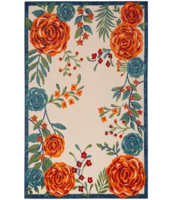 Nourison Home Aloha ALH32 Ivory Multicolor 3 ft. 6 in. X 5 ft. 6 in. Area Rug