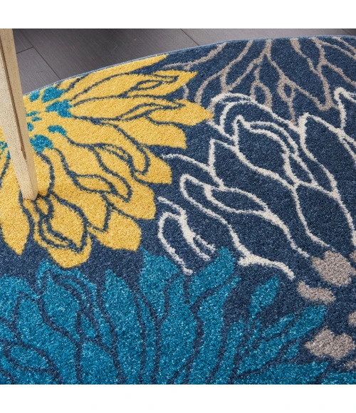 Nourison Passion Round Area Rug PSN17-Blue