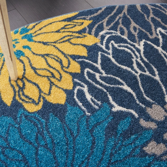 Nourison Passion Round Area Rug PSN17-Blue