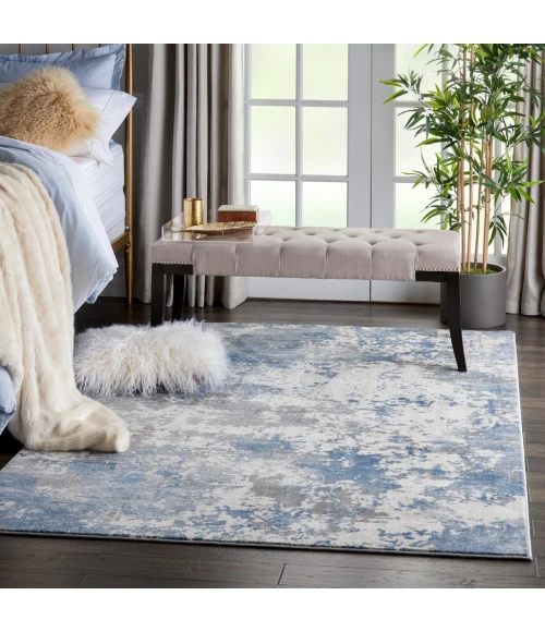 Nourison Rustic Textures Area Rug RUS08-Grey/Blue