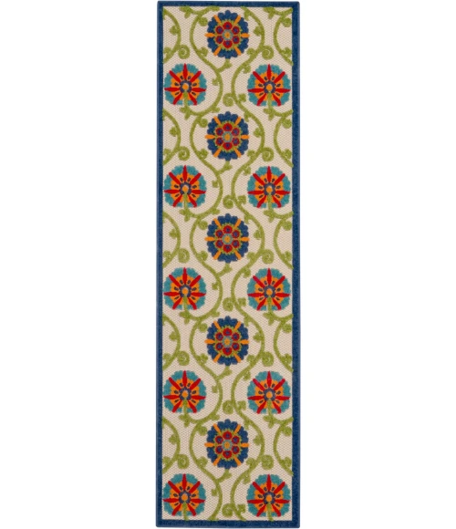 Nourison Aloha Runner Area Rug ALH19-Blue/Multicolor
