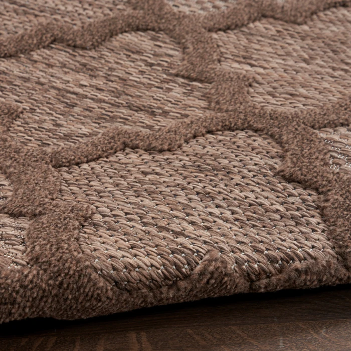 Nourison Home Easy Care Brown NES01 2 ft. X 6 ft. Rectangle Rug