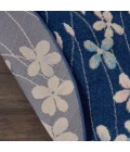 Nourison Tranquil Round Area Rug TRA04-Navy
