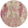 Nourison Home Celestial CES02 Ivory Pink 4 ft. Round Area Rug