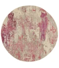 Nourison Celestial Round Area Rug CES02-Ivory/Pink