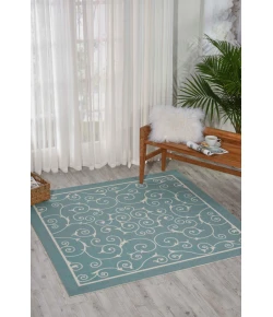 Nourison Home & Garden RS019 Light Blue 10 ft. X 13 ft. Area Rug