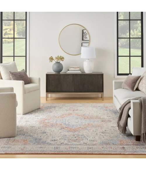 Nourison Nourison Essentials Persian Beige Blue NRE07 6 ft. X 9 ft. Rect. Rug