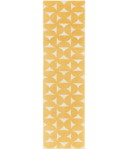Nourison Harper Yellow DS301 2ft.2in. x 7ft.6in. Rect. Rug