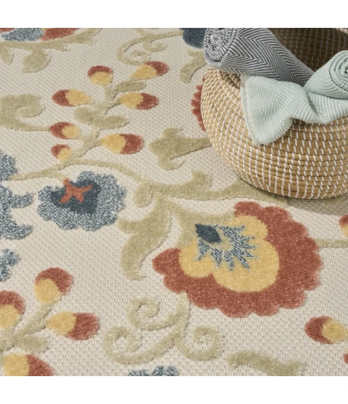 Nourison Aloha Grey Multicolor ALH17 7 ft. 10 in. X 10 ft. 6 in. Rect. Rug