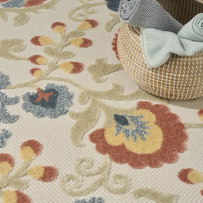 Nourison Aloha Grey Multicolor ALH17 7 ft. 10 in. X 10 ft. 6 in. Rect. Rug