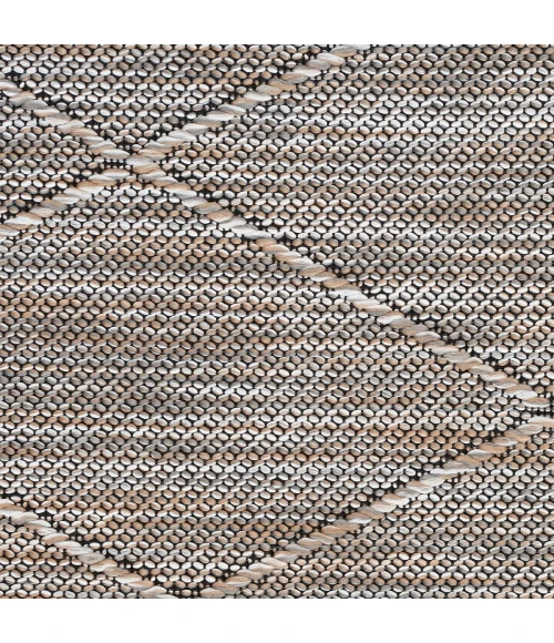 Nourison Washable Solutions Grey/Mocha WSL01 5 ft. X 7 ft. Rect. Rug