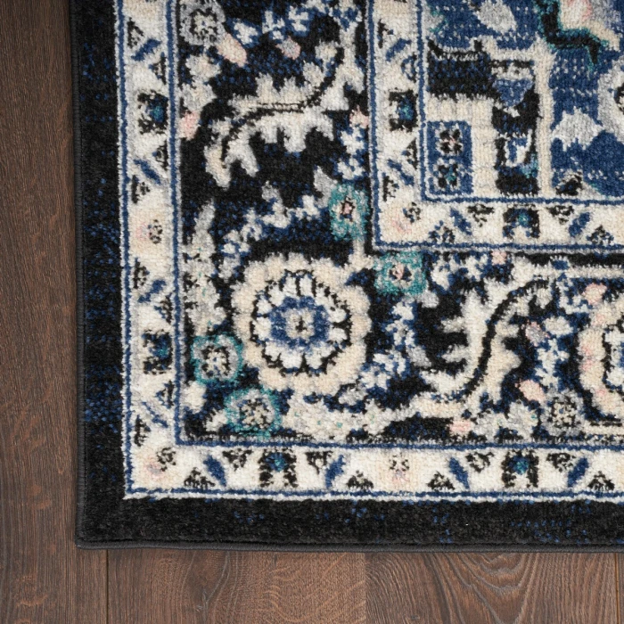 Nourison Passion Area Rug PSN33 Black Ivory 5'3" x 7'3"