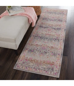 Nourison Home Vintage Kashan VKA01 Grey 2 ft. 4 in. X 8 ft. Area Rug