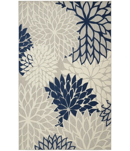 Nourison Aloha Ivory Navy ALH05 9 ft. X 12 ft. Rectangle Rug