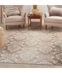 Nourison Home Elation ETN03 Ivory Mocha 5 ft. 3 in. X 7 ft. 3 in. Area Rug