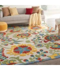 Nourison Aloha Area Rug ALH17-Ivory/Multi