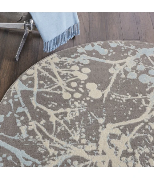 Nourison Jubilant Round Area Rug JUB12-Grey